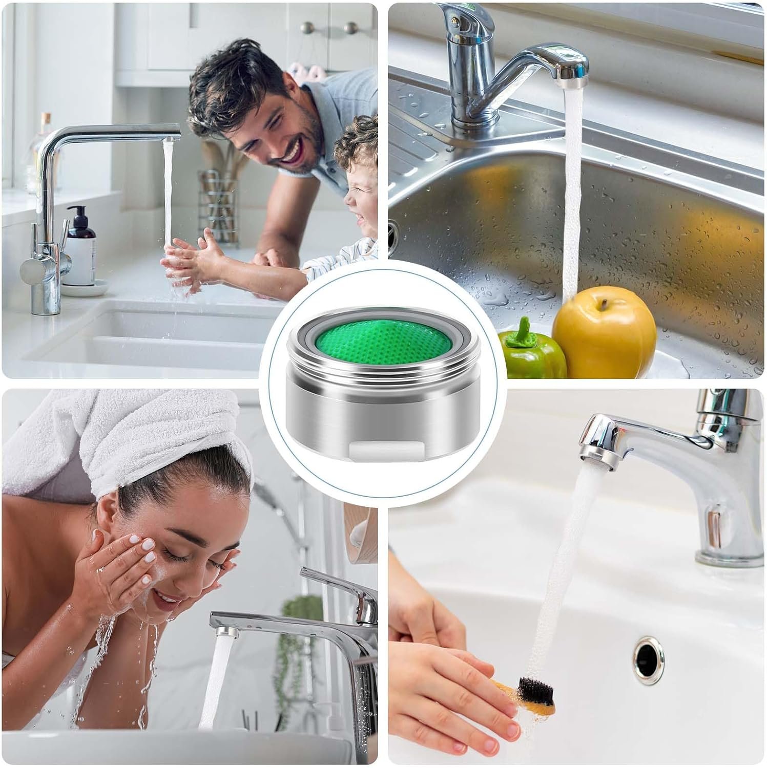 Difusor de grifo giratorio 360° con ahorro de agua Difusor de grifo giratorio 360° con ahorro de agua - Imagen 2