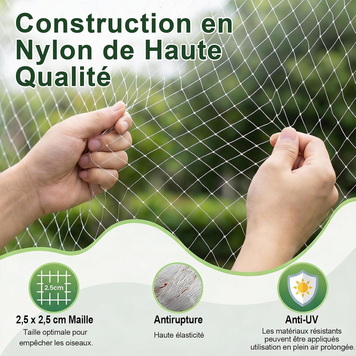 Malla antipájaros GWHOLE para protección de cultivos Malla antipájaros GWHOLE para protección de cultivos - Imagen 5