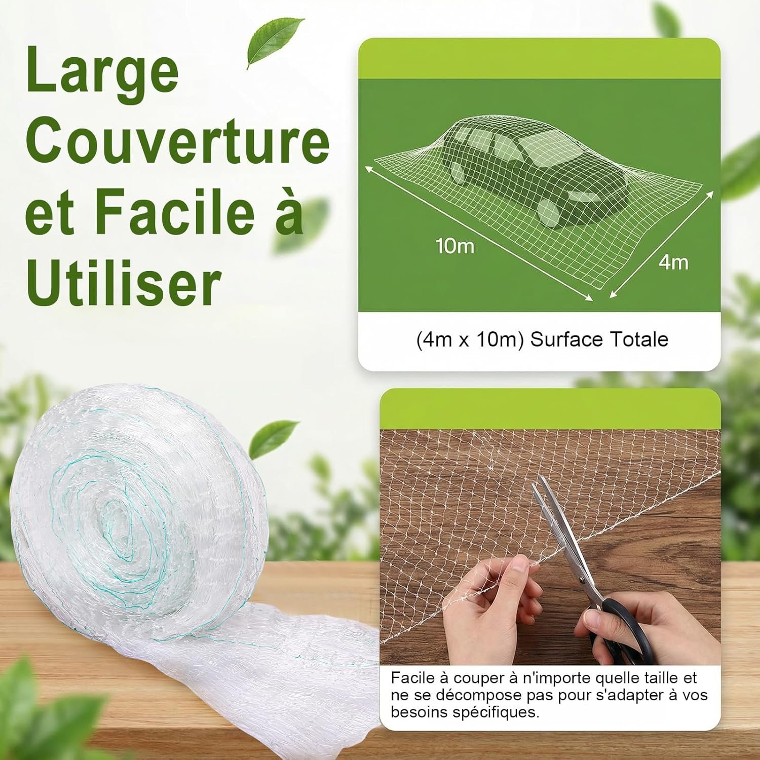 Malla antipájaros GWHOLE para protección de cultivos Malla antipájaros GWHOLE para protección de cultivos - Imagen 4