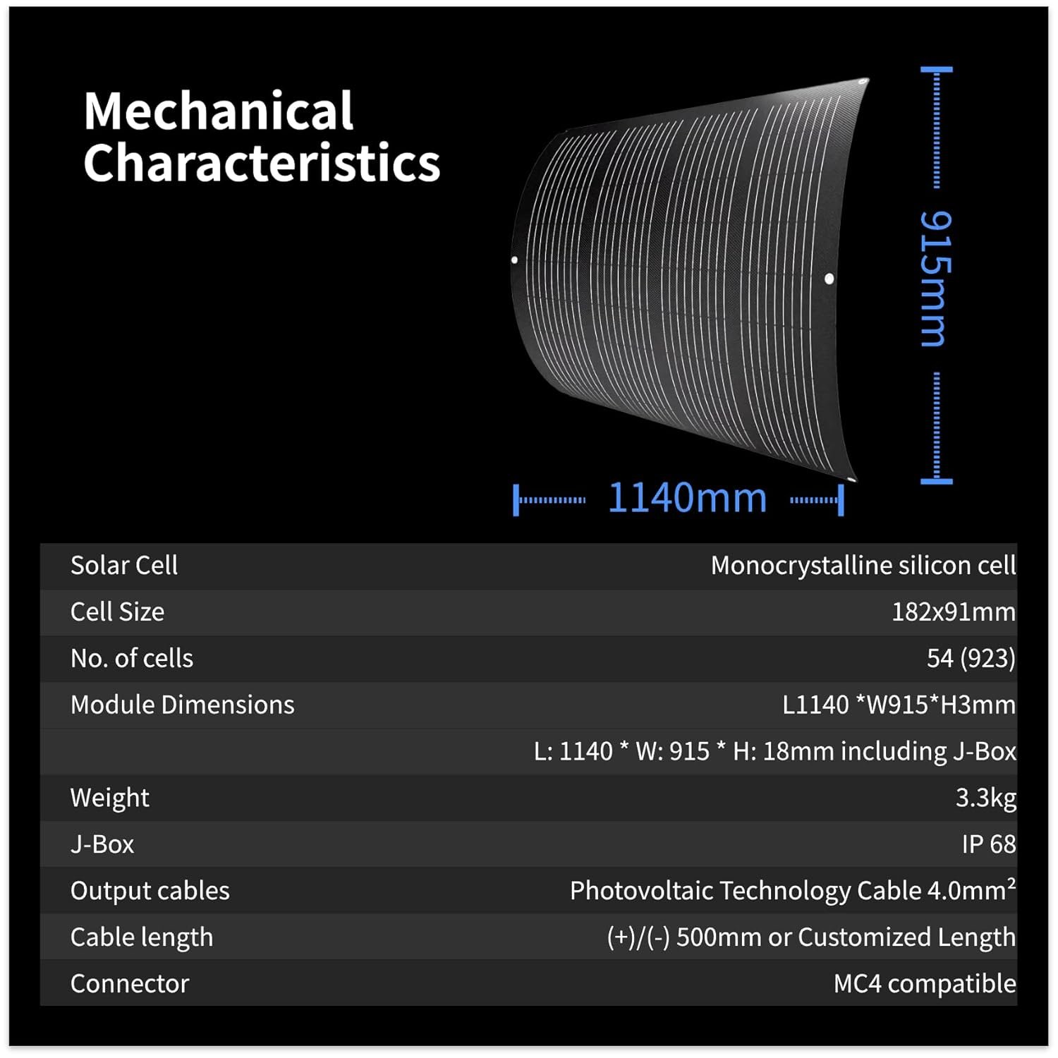 Kit solar de balcón 800W con paneles flexibles y microinversor incluido sistema fotovoltaico caracteristicas