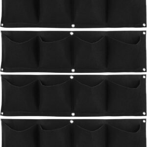 jardinera vertical de pared con bolsillos para plantas